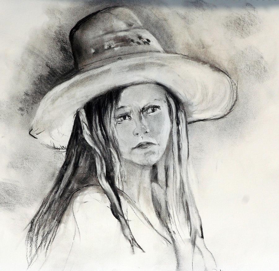 Girl in Hat Painting by Cyndi Brewer Fine Art America