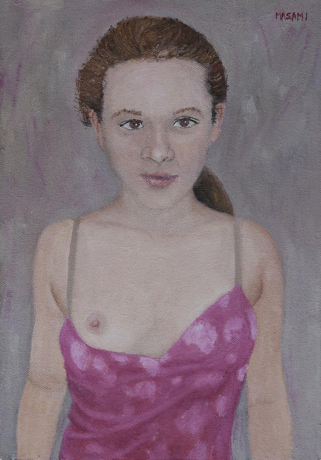Girl in Pink Painting by Masami Iida