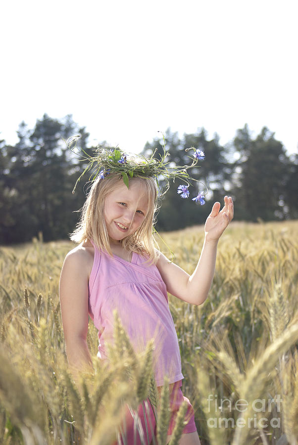 Nature Photograph - Girl in the wreath by Armen Bogush
