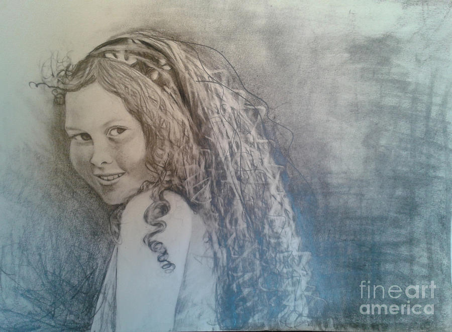 Girl with a curl Drawing by Amy Jo - Fine Art America