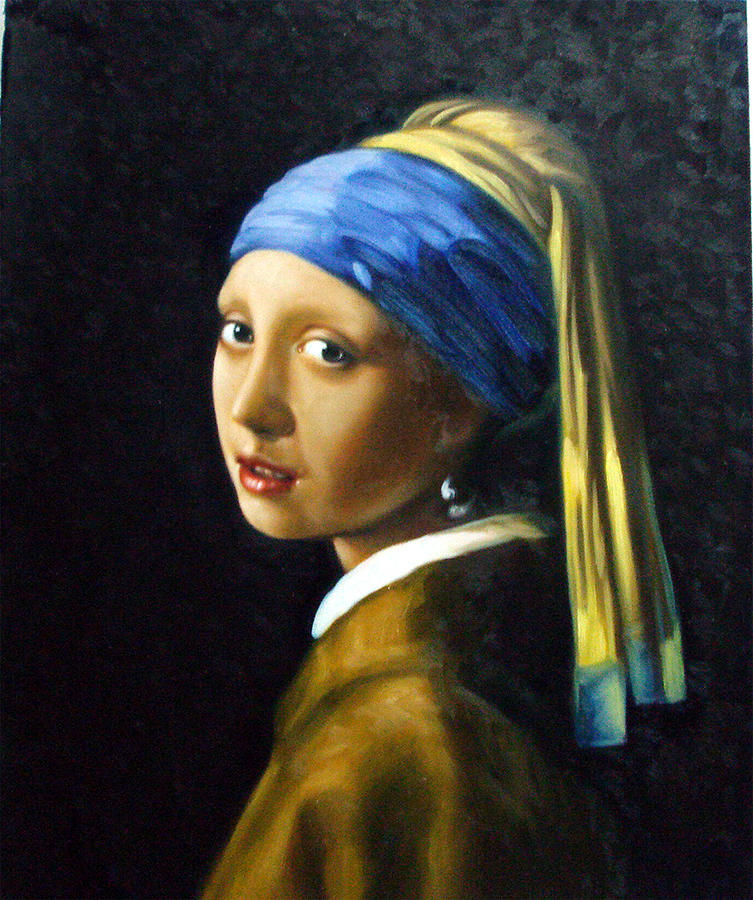 Girl With The Pearl Earing Painting by Robert Basham - Fine Art America