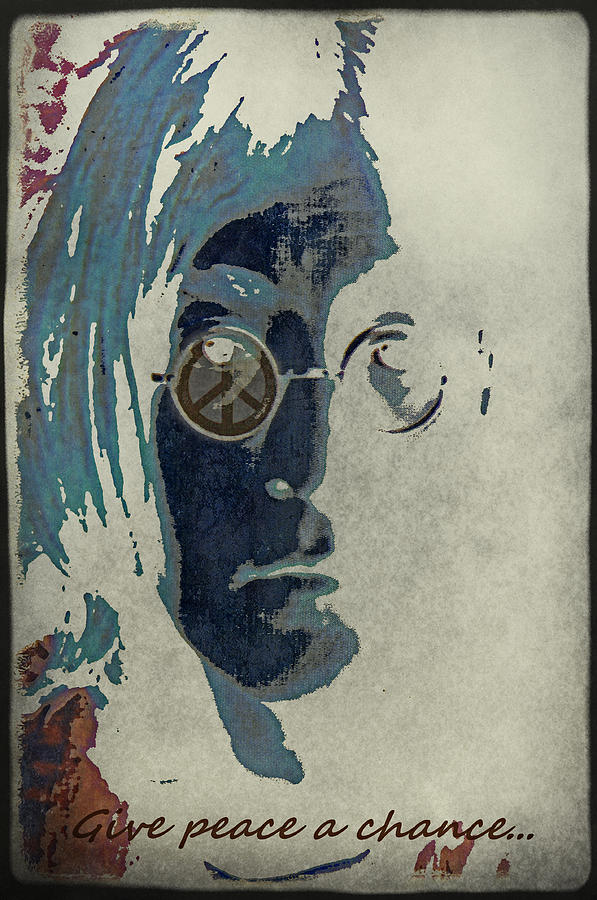 John Lennon Digital Art - Give peace a chance... by Marie Gale