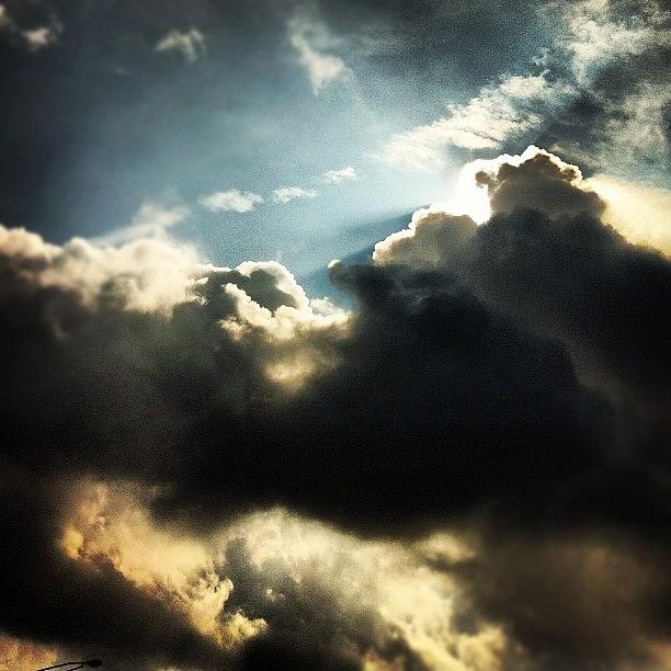 Clouds Photograph - Gives New Meaning To The #sun Burning by Teri Heisler
