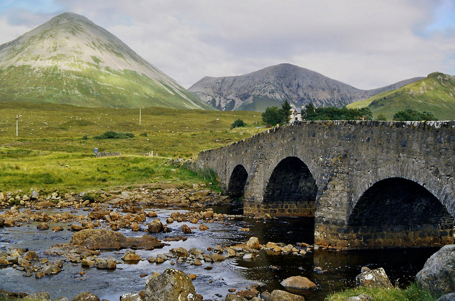 Mountains Photograph - Glamaig And Sligachan Bridge by Steve Watson Mountains Photograph - Glamaig And Sligachan Bridge by Steve Watson