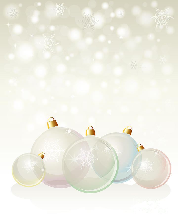 Christmas Photograph - Glass baubles pastel by Jane Rix
