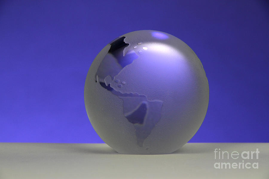 Glass Globe Photograph by Photo Researchers, Inc.
