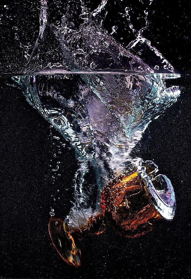 Glass Goblet Splash Photograph by Prince Andre Faubert