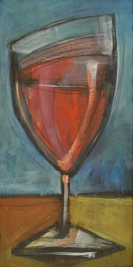 Glass Of Red Painting by Tim Nyberg