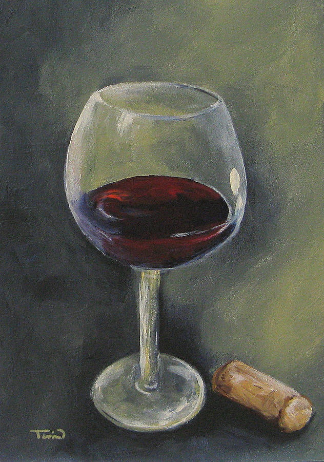 Glass of Sweet Red Painting by Torrie Smiley