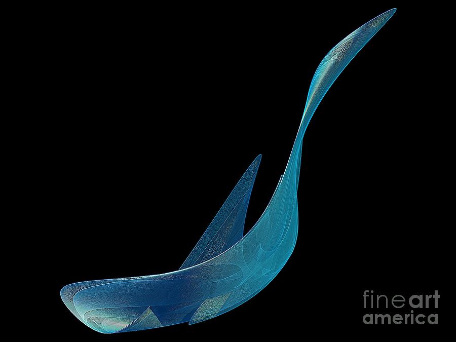 Glass Swan Digital Art by Elaine Manley
