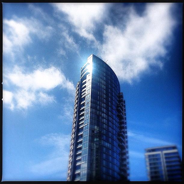 Portland Photograph - Glass Towers Cut Through Blue Skies by Stone Grether