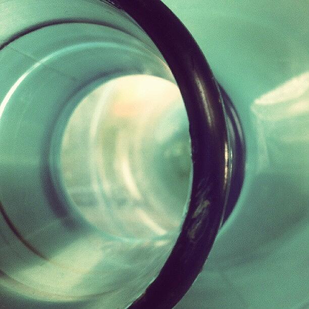 Mirror Photograph - #glass #water #focus #blue #instagram by Jerry Tamez