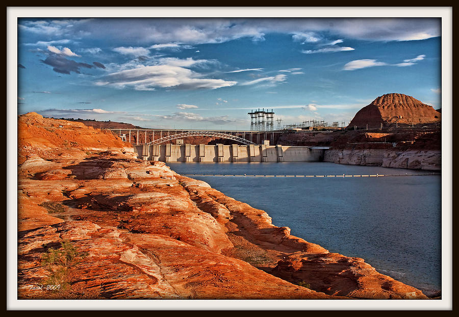 Glen Canyon Dam and Bridge Photograph by Farol Tomson