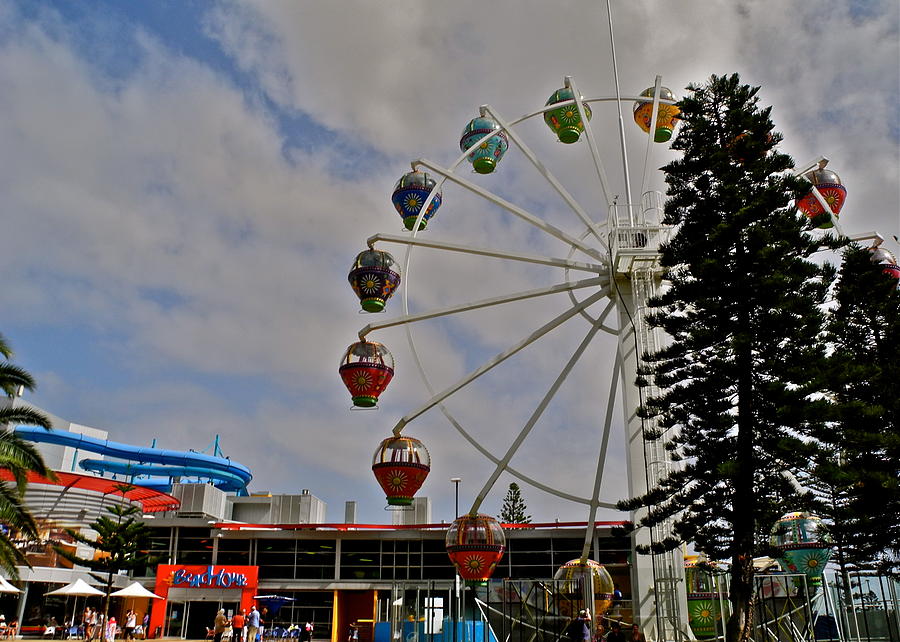 Glenelg Ferris Wheel And Beach House Photograph by Kirsten Giving