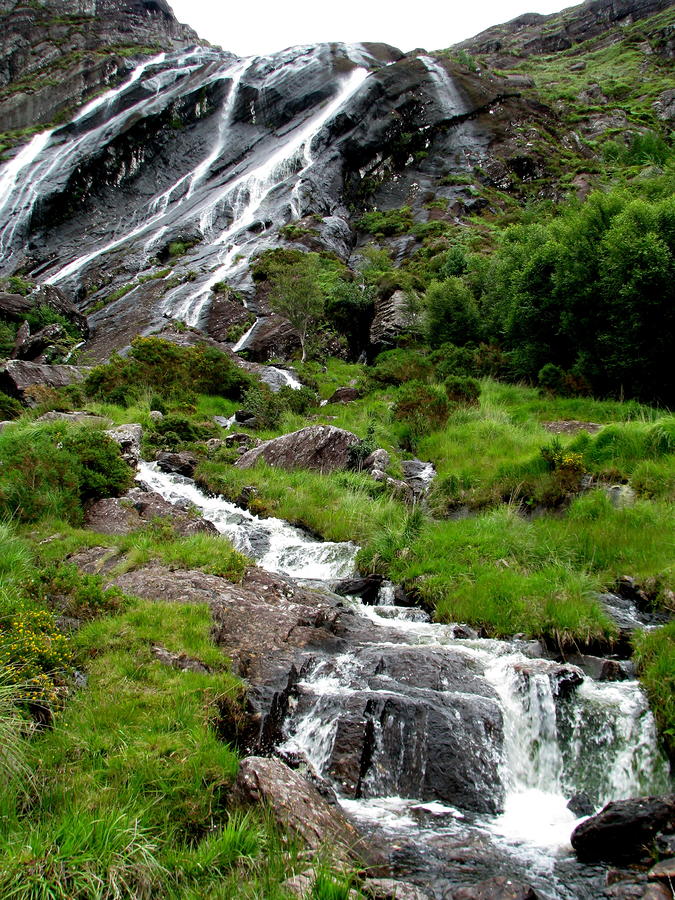 Nature Photograph - Gleninchaquin Waterfall by Sheila Rodgers