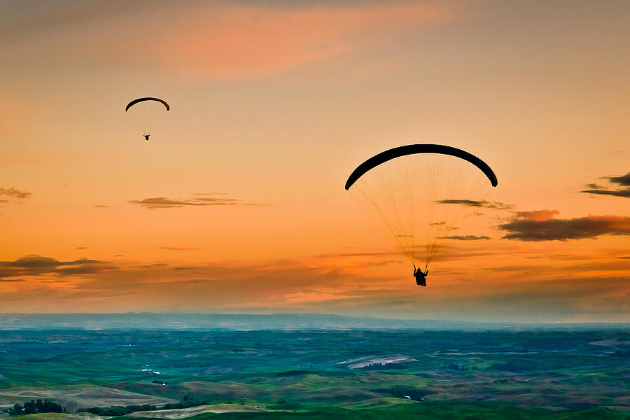Sunset Photograph - Gliders by Niels Nielsen