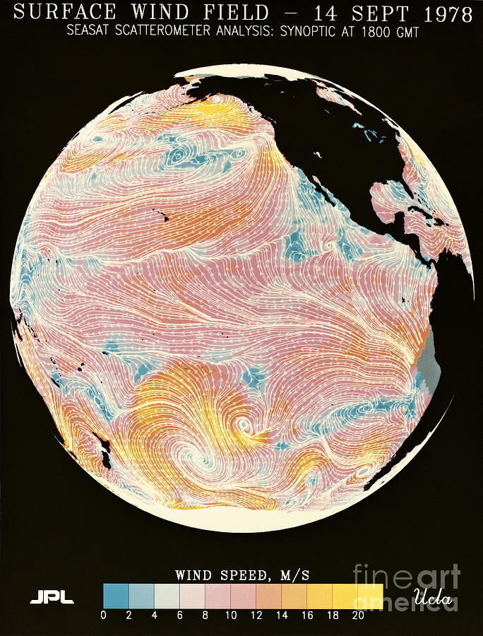 Global Wind Speed & Direction Photograph by Science Source