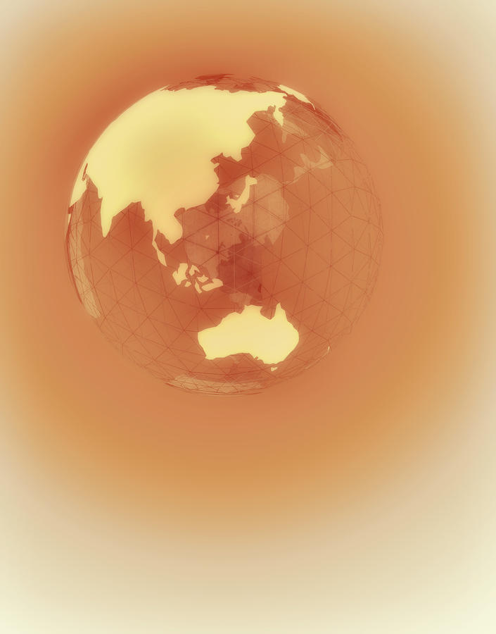Globe Of Eastern Hemisphere Digital Art by Jason Reed