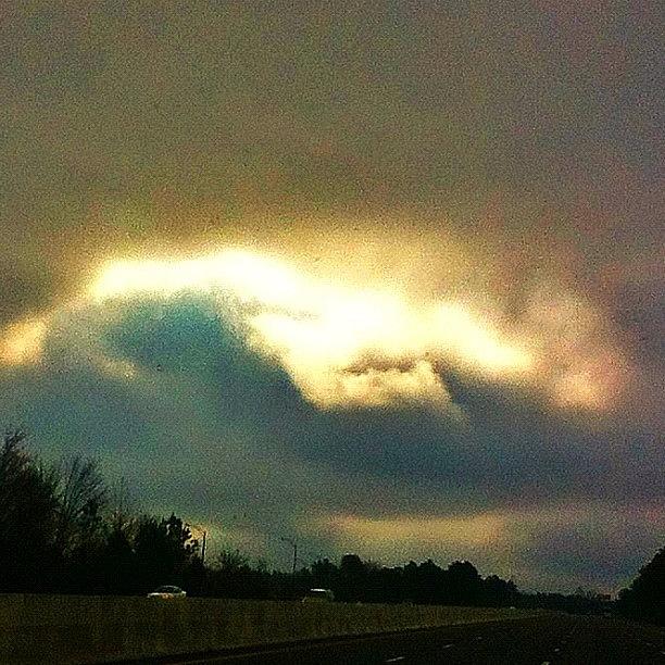 Clouds Photograph - Gloomy Drive Home From Church After by Aaron Justice