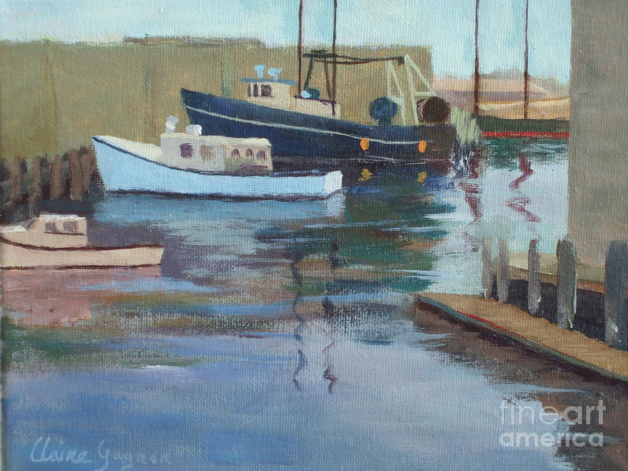Gloucester Harbor Painting by Claire Gagnon