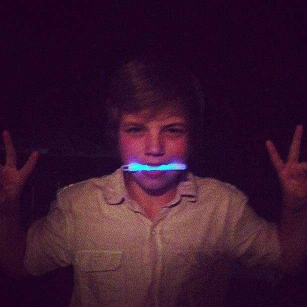 Glow Sticks Lol @jonah_is_to_awesome Photograph by Hunter Graves