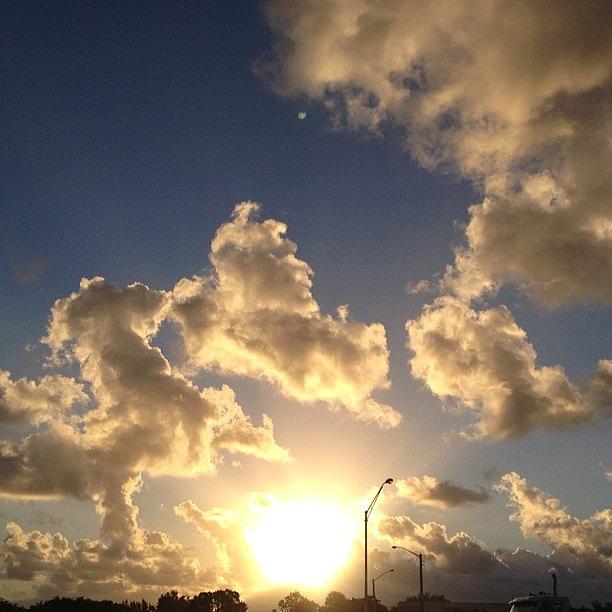 Glare Photograph - Glowing Clouds In Boca - No Filters by Seth Tours
