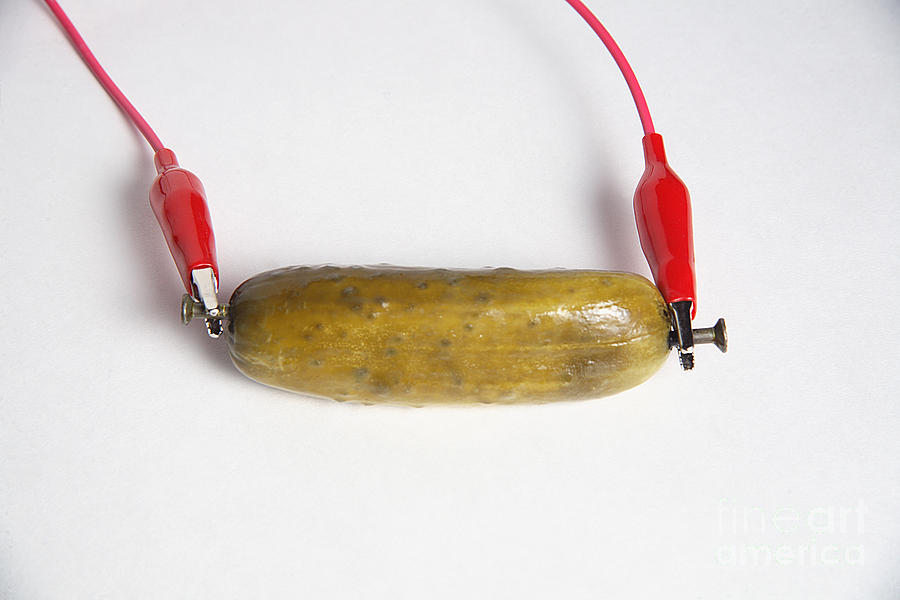 Glowing Electric Pickle 1 Of 2 Photograph by Ted Kinsman
