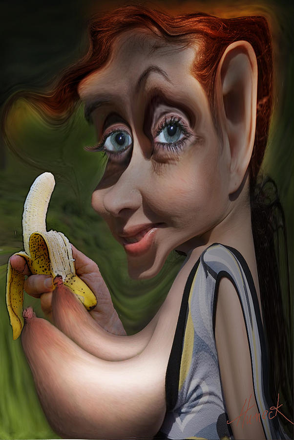 Erotic Humor Digital Art - Go bananas by John Huneck
