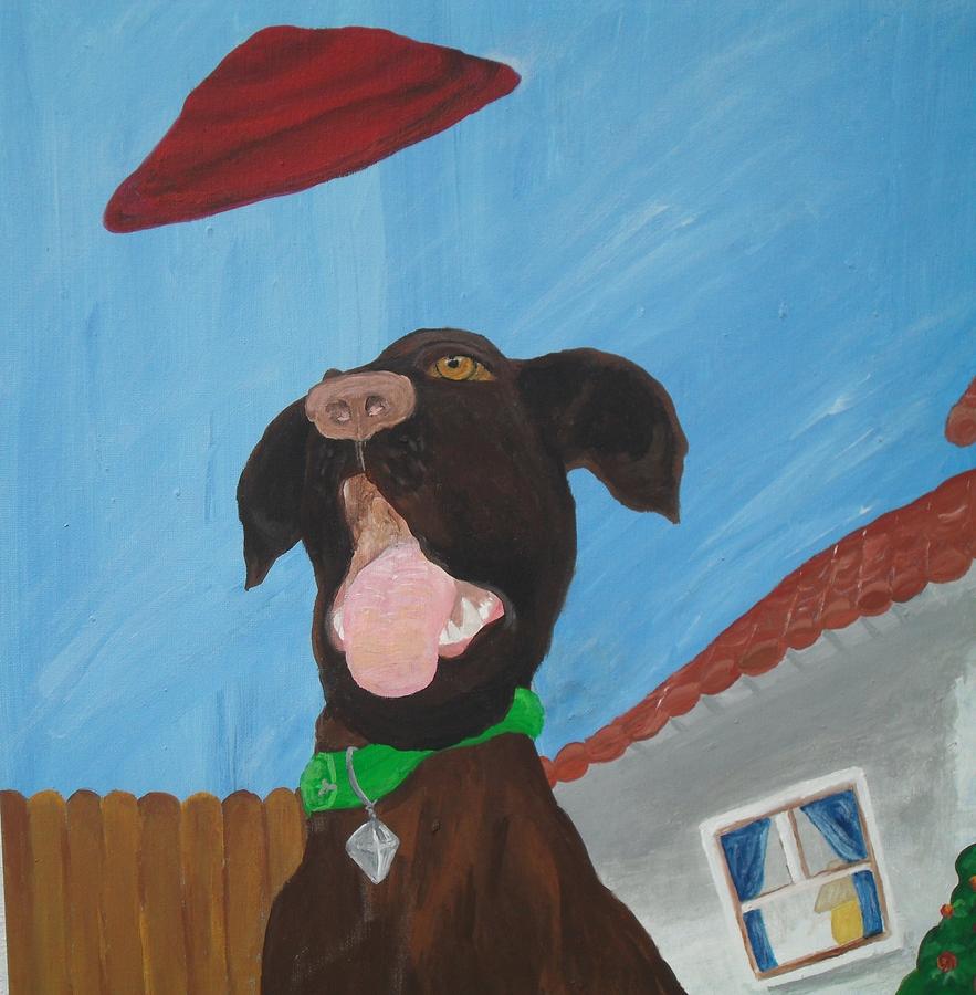Dog Painting - Go Get It Boy by Charisma Franklin