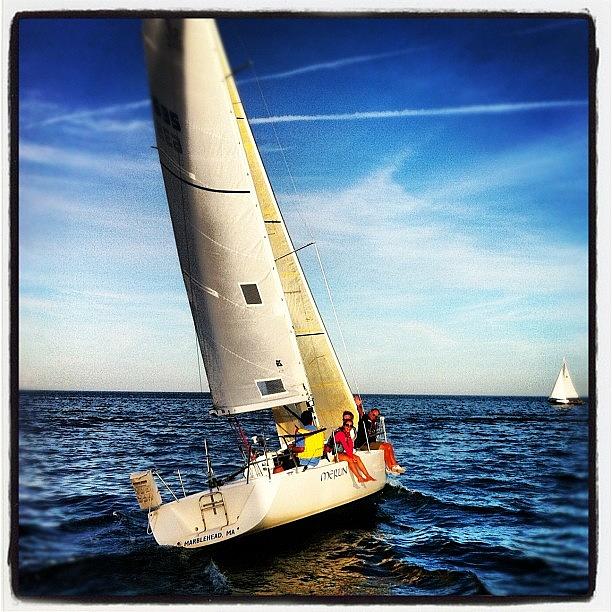 Sailing Photograph - Go Merlin!  @marblehead #sailing by Leighton OConnor