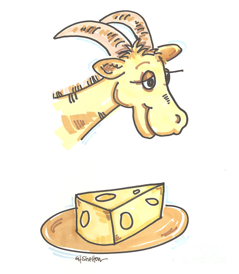 clip art goat cheese