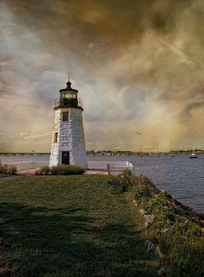 Lighthouse Photograph - Goat Island Light by Robin-Lee Vieira