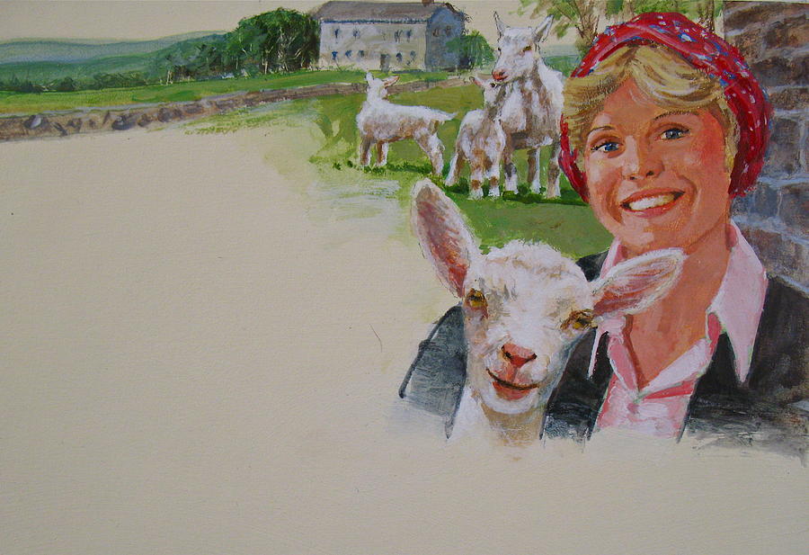 Goat Lady Painting by Cliff Spohn