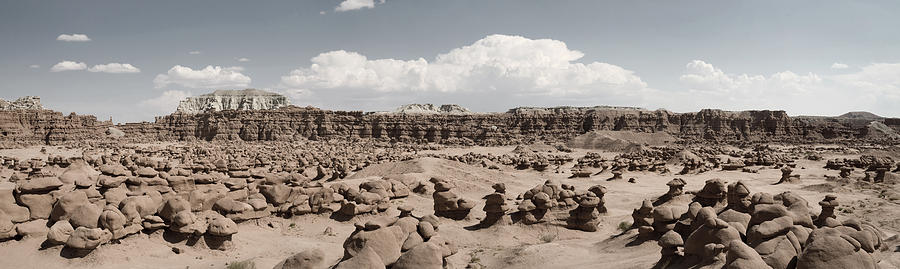 Nature Photograph - Goblin Valley Desert Large Panorama by Mike Irwin