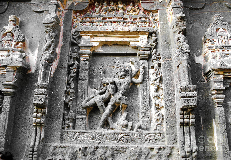 God Carved At Elora Caves Photograph by Sumit Mehndiratta