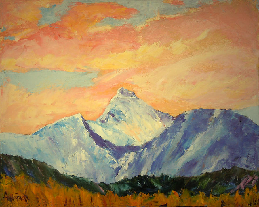 God of Wonders My Morning Mountain One Painting by Anastasia Savage Ealy