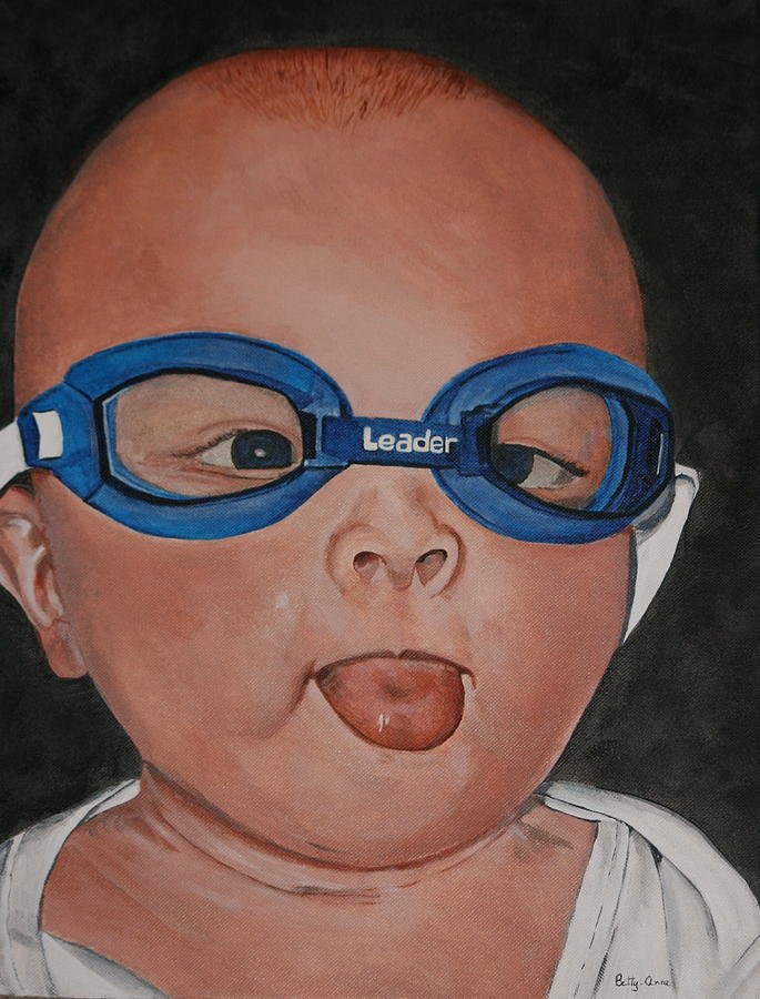 Goggle Eyed Painting by Betty-Anne McDonald