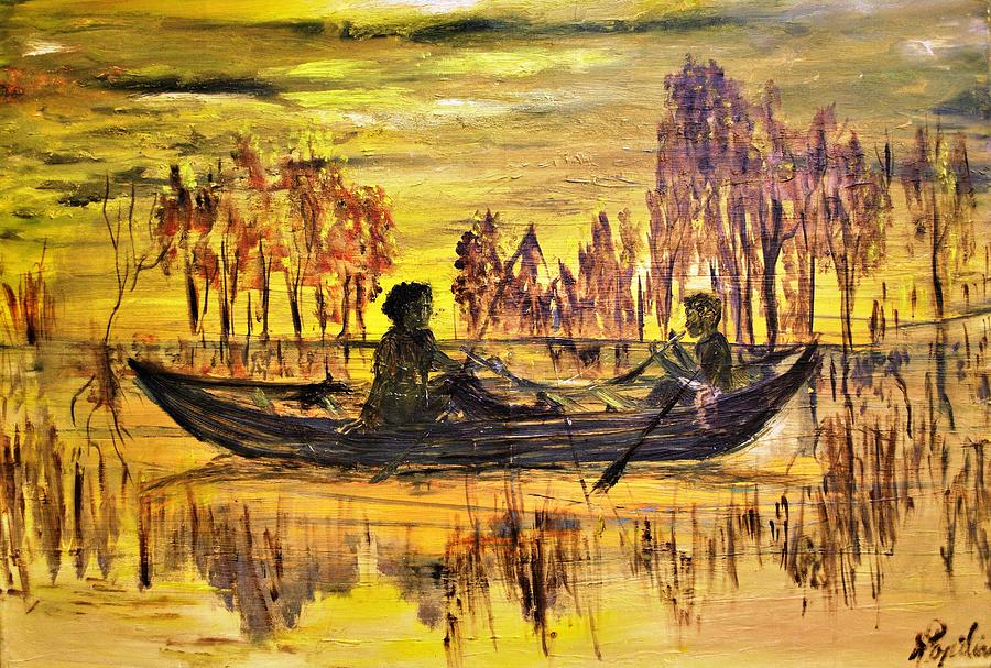 Going Fishing Painting by Evelina Popilian