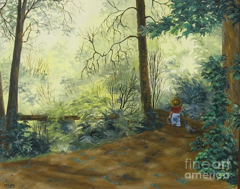 Fishing Painting - Going Fishing by Patricia Lang Fishing Painting - Going Fishing by Patricia Lang
