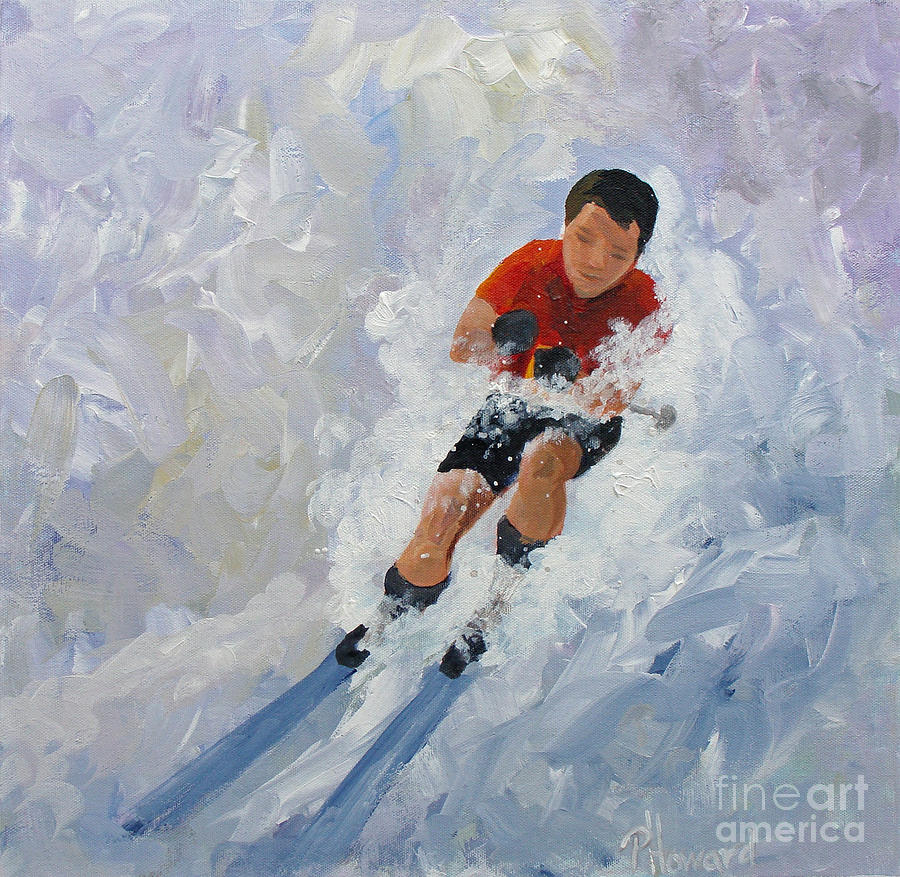 Sports Painting - Going for It by Phyllis Howard