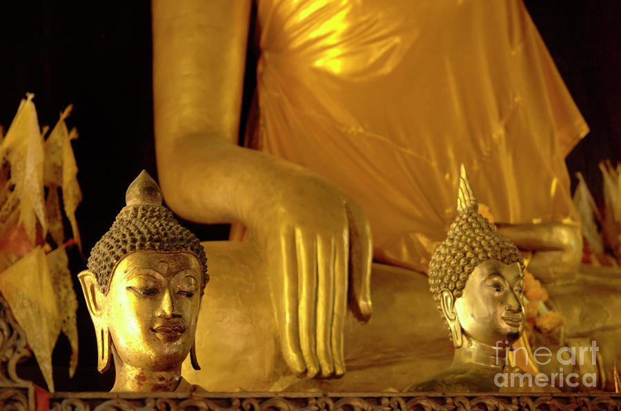Gold Buddha Figures Photograph by Bob Christopher