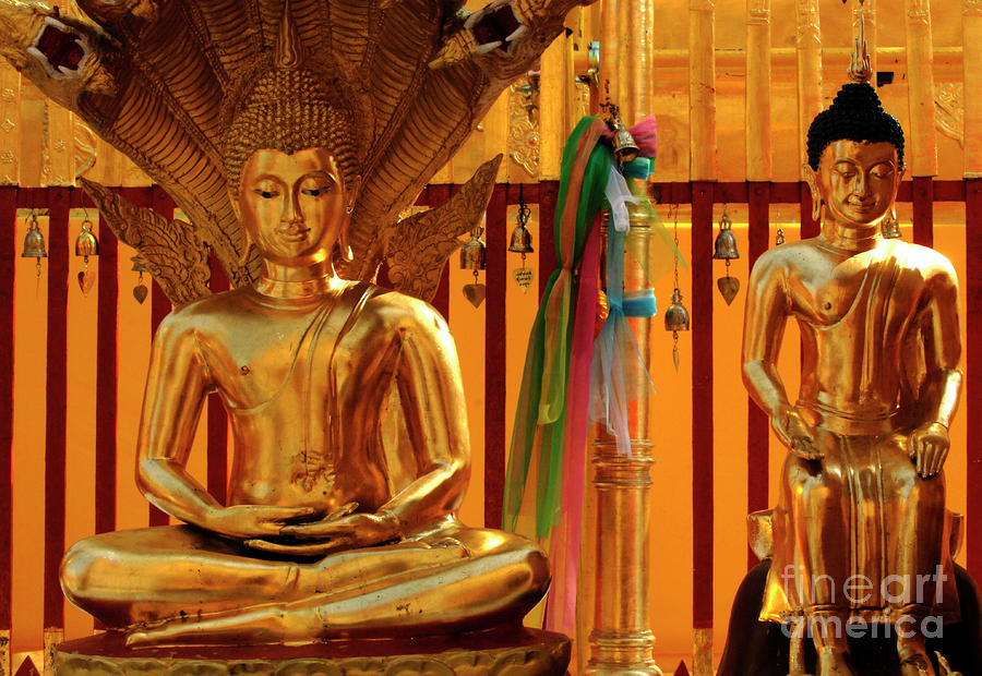 Gold Buddhas Photograph by Bob Christopher