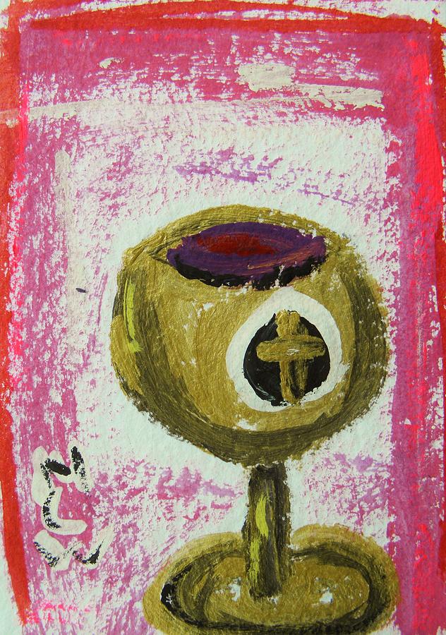 Gold Chalice Painting by Mary Carol Williams