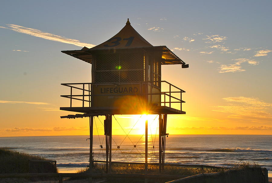 Gold Coast Life Guard Tower Photograph by Eric Tressler