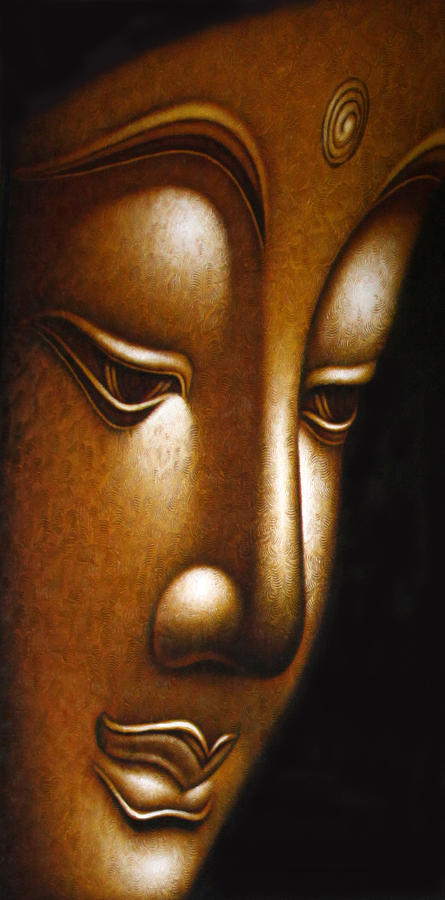 Gold Face of Buddha Photograph by Karon Melillo DeVega