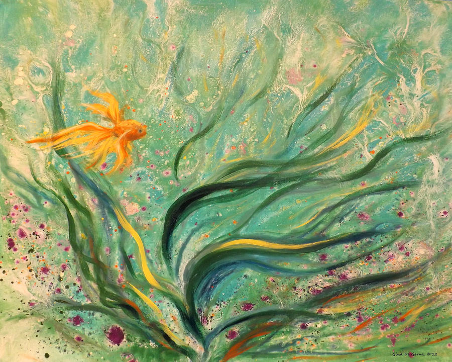 Gold Fish 22 Painting by Gina De Gorna