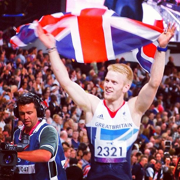London Photograph - Gold. Jonnie Peacock Celebrates After by Neil Andrews