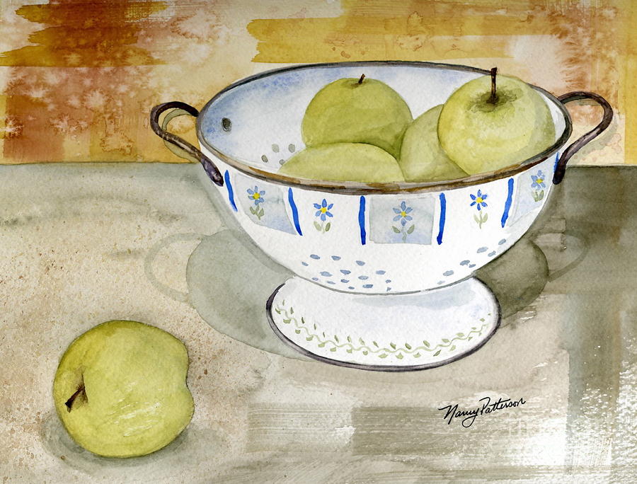 Golden Apples Painting by Nancy Patterson