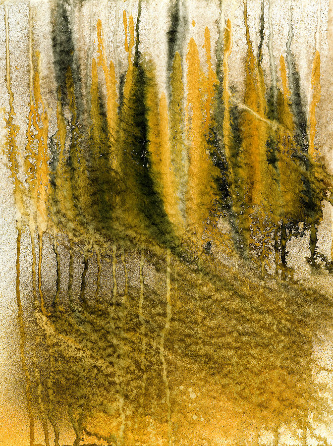 Golden Autumn Forest Painting by Hakon Soreide