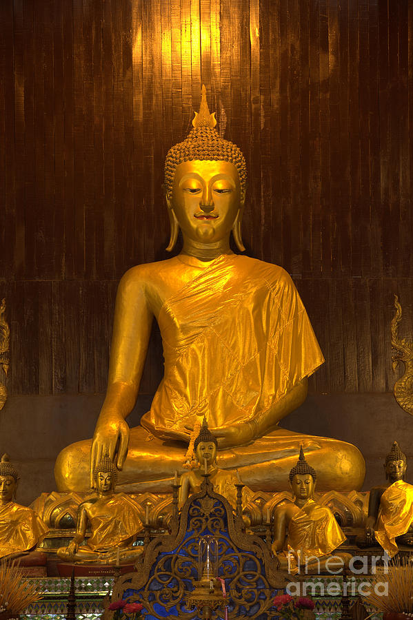 Golden Buddha Statue  Photograph by Anek Suwannaphoom
